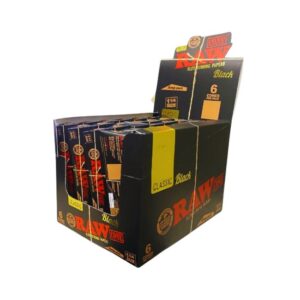 RAWBLKSCOOP11401 RAW BLACK CLASSIC TRIANGLE SCOOP PACK CONE 1 1/4 6PK 30CT/ BOX