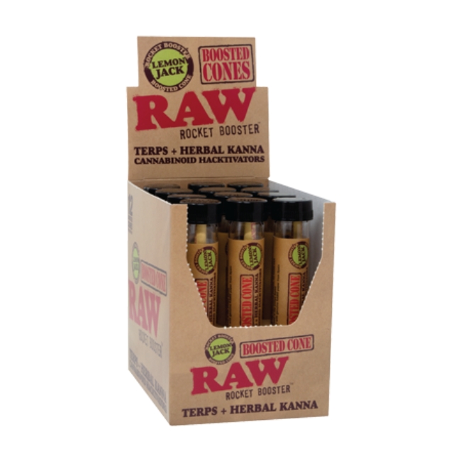 RAW ROCKET BOOSTER TERP + HERBAL CONES 12CT/ BOX
