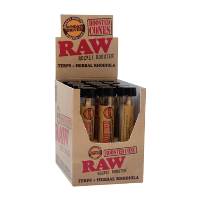 RAW ROCKET BOOSTER TERP + HERBAL CONES 12CT/ BOX