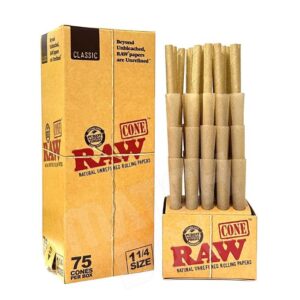 RAWCLAS75CT RAW CLASSIC PRE ROLLED CONE 75CT/ BOX