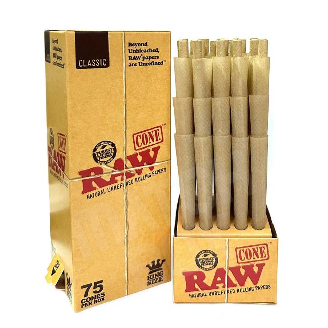 RAW CLASSIC PRE ROLLED CONE 75CT/ BOX
