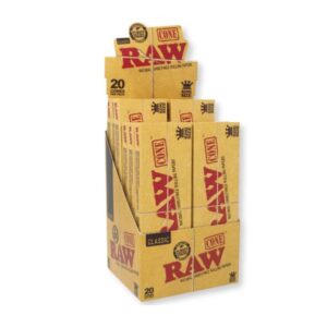 RAWCLASKS20CT RAW CLASSIC 20 CONES PER PACK 12CT/ DISPLAY (KING SIZE)