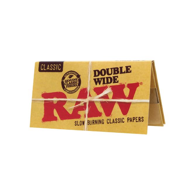RAW CLASSIC DOUBLE WIDE PAPERS 50 PER BOX DISPLAY
