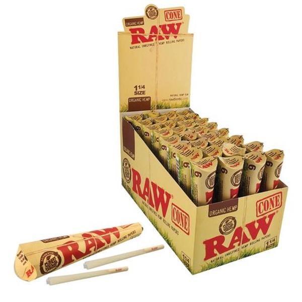 RAW ORGANIC HEMP PRE-ROLLED CONE 32 PACKS DISPLAY BOX