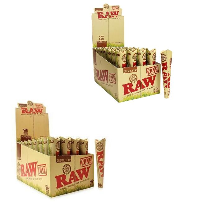 RAW ORGANIC HEMP PRE-ROLLED CONE 32 PACKS DISPLAY BOX