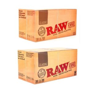 RAWCONE9 RAW CLASSIC PRE-ROLLED CONES 32PK PER BOX