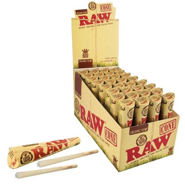 RAW ORGANIC HEMP PRE-ROLLED CONE 32 PACKS DISPLAY BOX