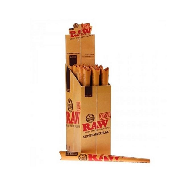 RAW GIGA SUPER NATURAL CONE 15 CONE PER BOX
