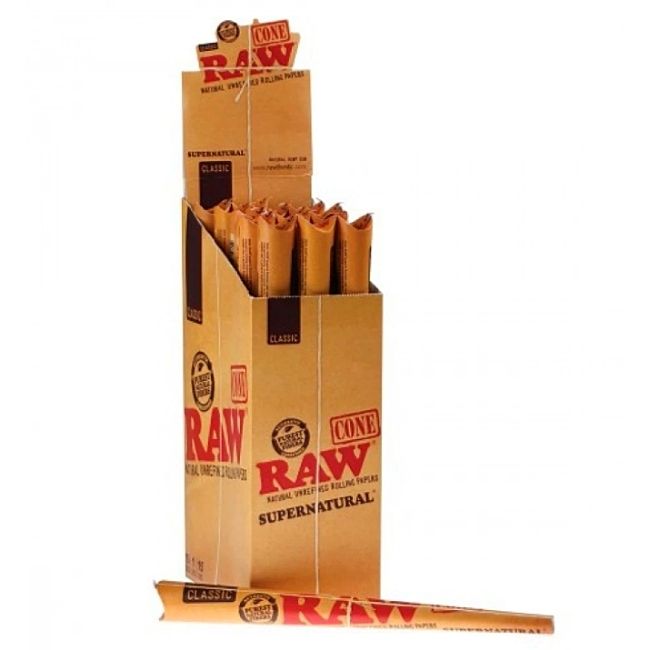 RAW GIGA SUPER NATURAL CONE 15 CONE PER BOX