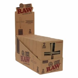RAWCROSSCONE001 RAW CLASSIC CROSS CONE 2CONES PER PACK 8CT/ BOX