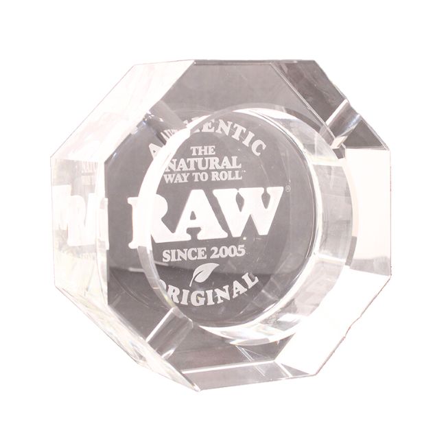 RAW LEAD-FREE CRYSTAL GLASS ASHTRAY
