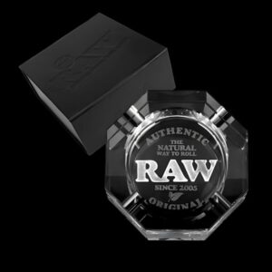 RAWCRYSTALGLASH01 RAW LEAD-FREE CRYSTAL GLASS ASHTRAY