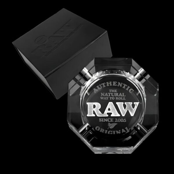 RAW LEAD-FREE CRYSTAL GLASS ASHTRAY