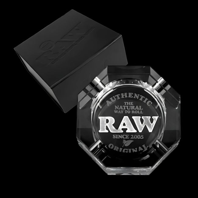 RAW LEAD-FREE CRYSTAL GLASS ASHTRAY
