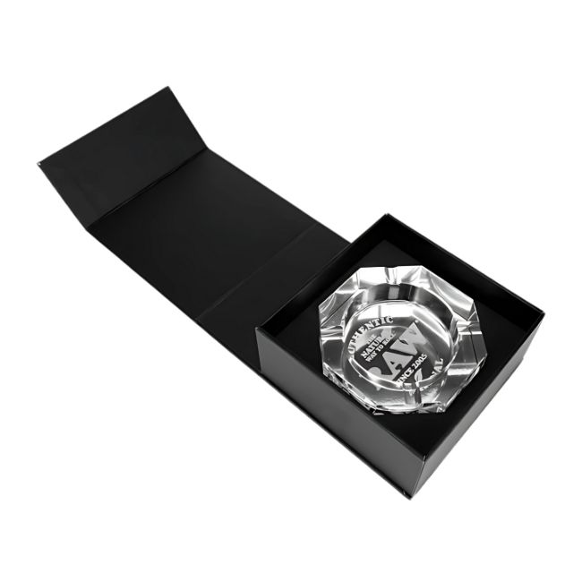 RAW LEAD-FREE CRYSTAL GLASS ASHTRAY