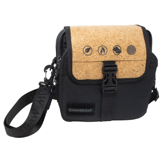 RAW SMOKERS DAY BAG WITH CORK AND REMOVABLE FOIL POUCH 1PC
