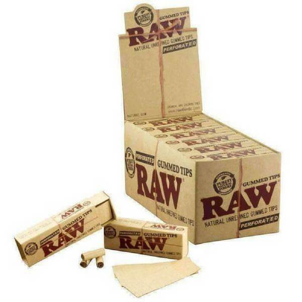 RAW PERFORATED GUMMED TIPS 24 PER BOX