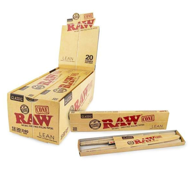 RAW LEAN CONE CLASSIC 20PK 12CT/ DISPLAY