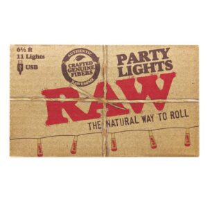 RAWPARTYLIGHTS_1 RAW CLASSIC USB 6FT 1/2 INCH 11 PARTY LIGHTS BOX
