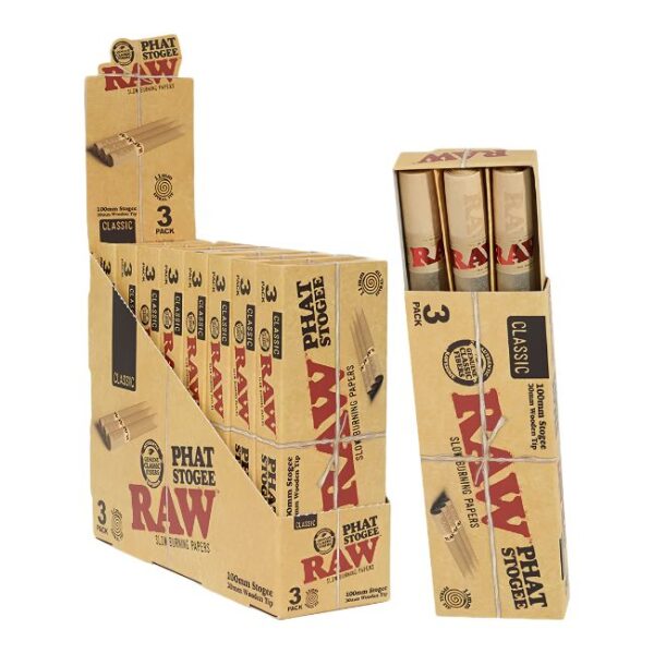 RAW PHAT STOGEE 100MM 30MM WOODEN TIP 3CT/8PK BOX