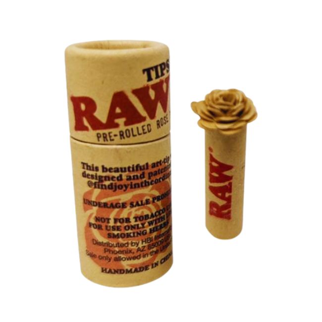 RAW PRE ROLLED ROSE TIPS 6CT/ BOX