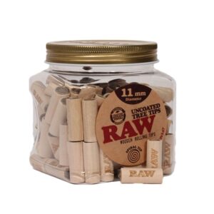 RAWTREETIPS11MM001 RAW UNCOATED TREE TIPS (11MM X 30MM) DIAMETER 100CT JAR
