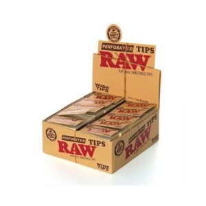 RAW PERFORATED WIDE TIPS 50 PER BOX RAW PERFORATED WIDE TIPS 50 PER BOX