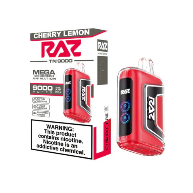 RAZ TN9000 5% DISPOSABLE (60ML) 9K PUFFS 5CT/ BOX (TEXAS COMPLIANT)