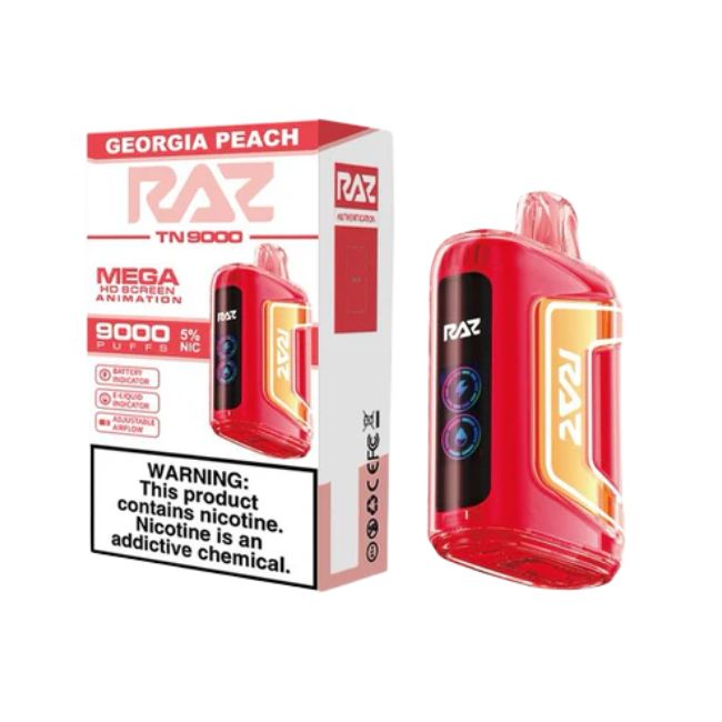 RAZ TN9000 5% DISPOSABLE (60ML) 9K PUFFS 5CT/ BOX (TEXAS COMPLIANT)