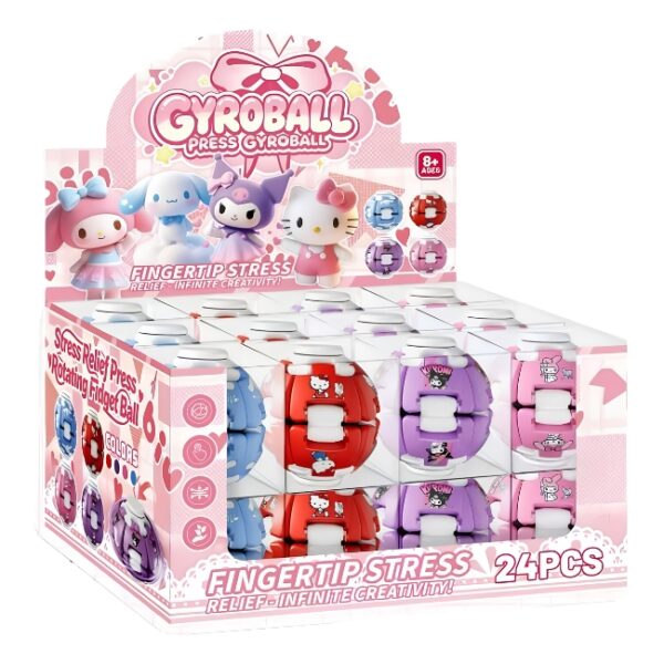 KITTY DOLL PRESS GYROBALL FINGERTIP STRESS RELIEF-INFINITE CREATIVITY! 24CT/ DISPLAY