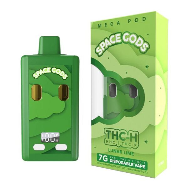 SPACE GODS MEGA POD THC-H + HHC + THC-P 7GM DISPO 5CT/ BOX