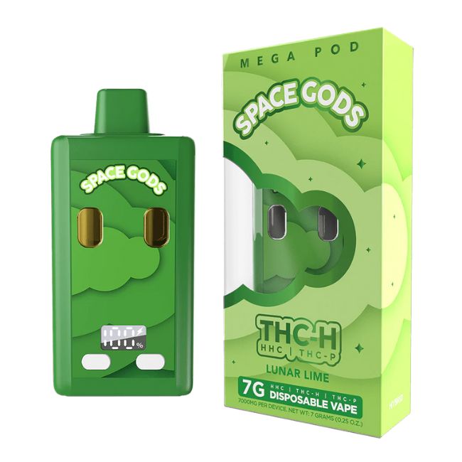 SPACE GODS MEGA POD THC-H + HHC + THC-P 7GM DISPO 5CT/ BOX