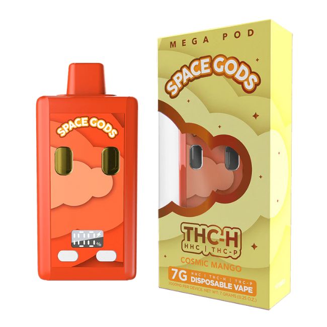 SPACE GODS MEGA POD THC-H + HHC + THC-P 7GM DISPO 5CT/ BOX