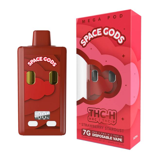 SPACE GODS MEGA POD THC-H + HHC + THC-P 7GM DISPO 5CT/ BOX