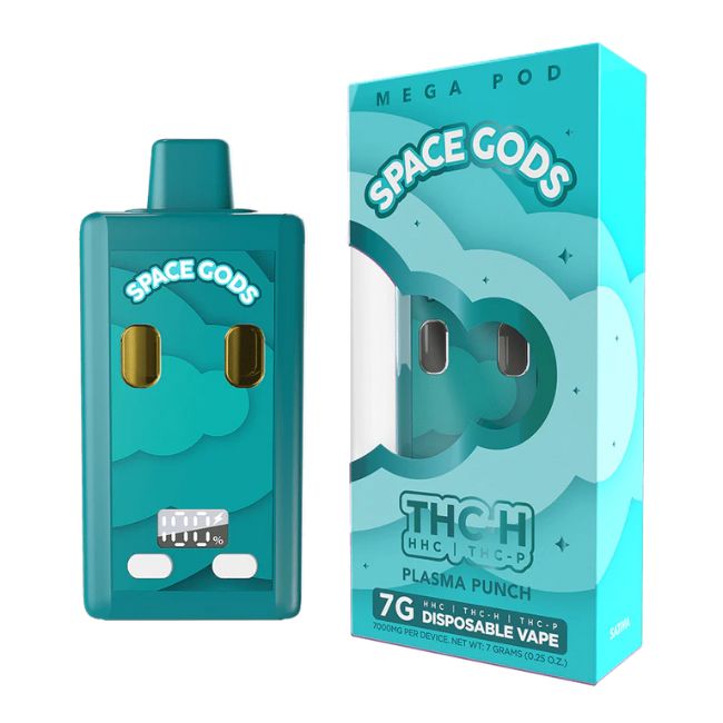 SPACE GODS MEGA POD THC-H + HHC + THC-P 7GM DISPO 5CT/ BOX