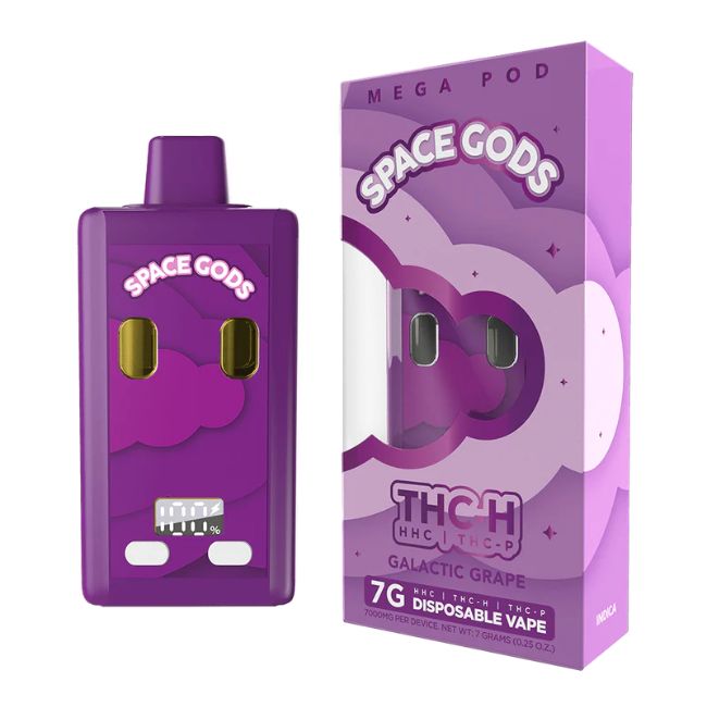 SPACE GODS MEGA POD THC-H + HHC + THC-P 7GM DISPO 5CT/ BOX