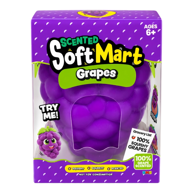 SQUISHY GRAPES SCENTED SOFT MART SENSORY FIDGET TOY 1CT (YY-526)