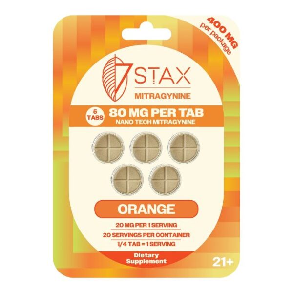 STAX NANO TECH MITRAGYNINE 80MG PER TABLET 5CT/10PK (FLORIDA COMPLIANT)