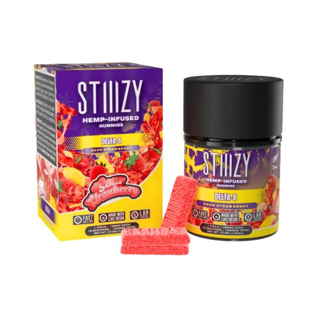 STIIIZY DELTA -8 HEMP INFUSED 1500MG GUMMIES 10CT/ BOX