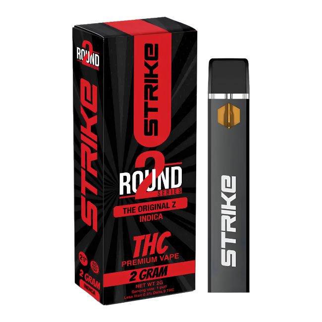 STRIKE ROUND 2 SERIES PREMIUM D8 - THCA - THCV 2GM DISPO 5CT/ BOX