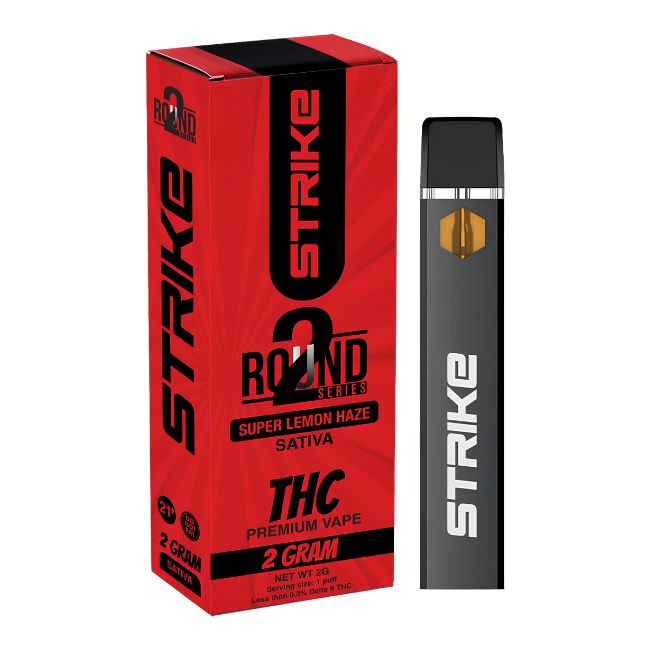STRIKE ROUND 2 SERIES PREMIUM D8 - THCA - THCV 2GM DISPO 5CT/ BOX