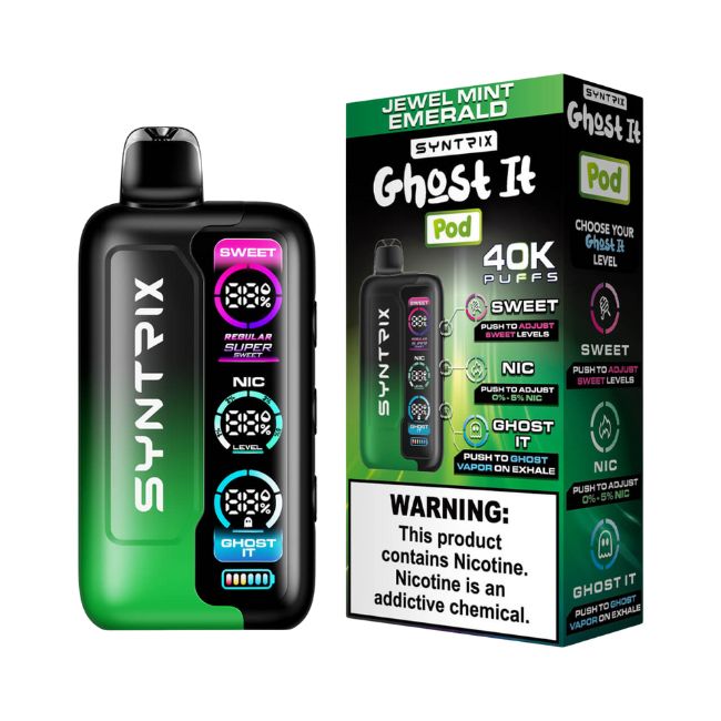 SYNTRIX GHOST IT BY POD JUICE 5% DISPOSABLE (90ML) 40K PUFFS 5CT/ BOX (BUY 1 GET 1)