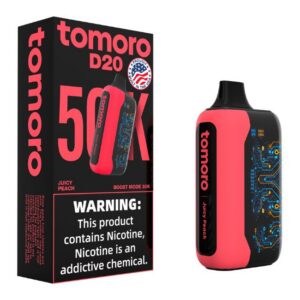 TOMORO50KDIS001 TOMORO D20 5% DISPOSABLE MADE IN USA (100ML) BOOST. MODE - 30K & STAND. MODE - 50K PUFFS 5CT/ BOX