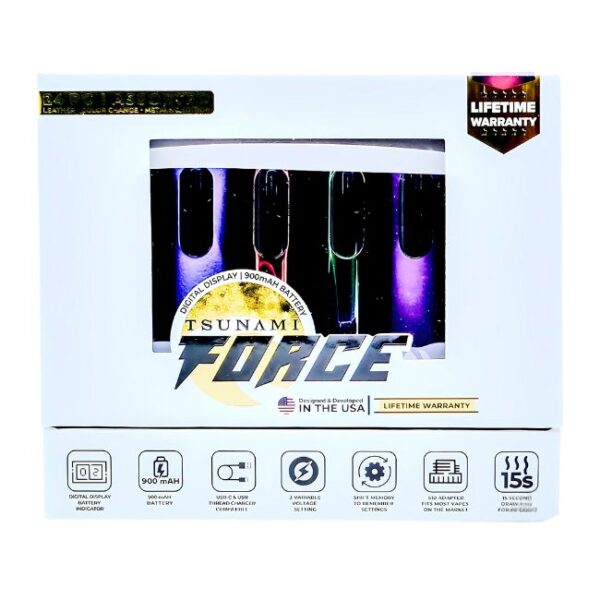 TSUNAMI FORCE DIGITAL DISPLAY 900mAH BATTERY ASSORTED COLOR 24CT/ BOX (B-1007)
