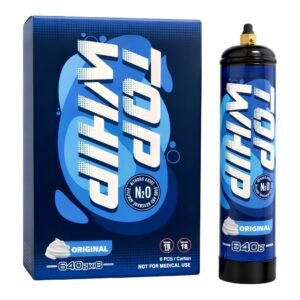 TOP WHIP 640GM (0.95L) CYLINDER CHARGER 6CT/ BOX