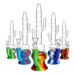 8” PHOENIXSTAR GLASS SILICONE WATER PIPE 8'' PHOENIXSTAR GLASS SILICONE WATER PIPE