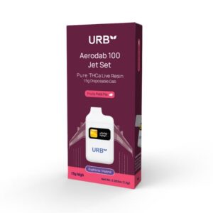 URBAERODAB15GD001 URB AERODAB 100 JET SET PURE THCA LIVE RESIN 1.5GM DISPO DAB 6CT/ BOX