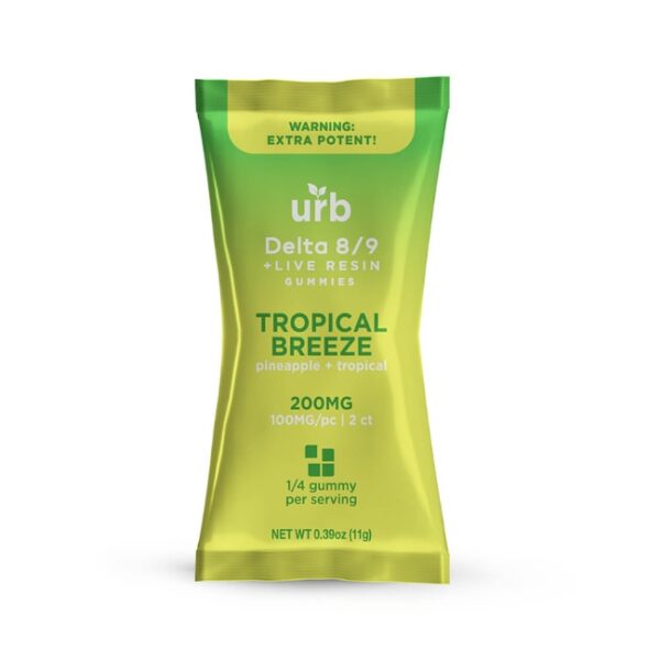 URB FLY HIGH D8/9 GETAWAY BARBADOS HIGHER STRENGHT 200MG GUMMIES 2CT 50PK/ DISPLAY