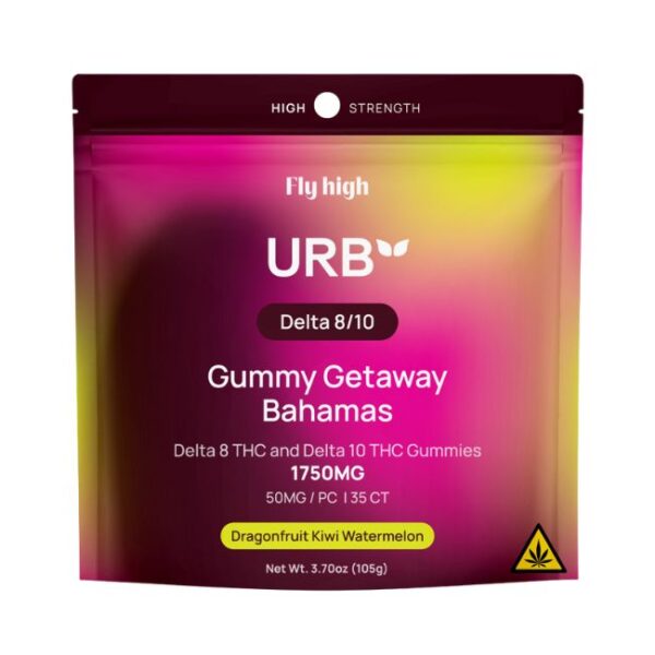 URB FLY HIGH D8/D10 GETAWAY BAHAMAS HIGH STRENGHT 1750MG 35PK GUMMIES 6CT/ BOX
