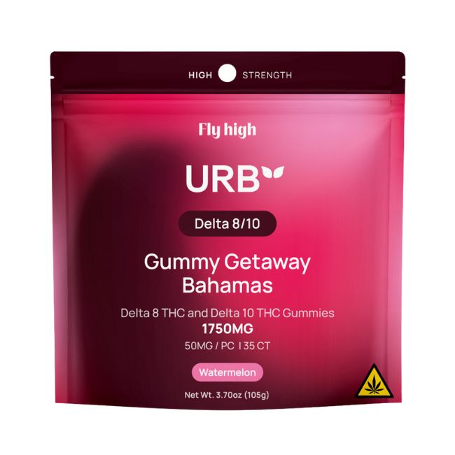 URB FLY HIGH D8/D10 GETAWAY BAHAMAS HIGH STRENGHT 1750MG 35PK GUMMIES 6CT/ BOX